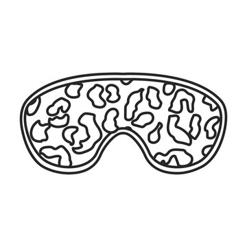 recommend clip art: Sleep mask vector outline icon. Vector illustration mask for eye on white background. Isolated outline illustration icon of sleep accessory .