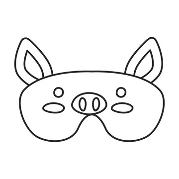 recommend clip art: Sleep mask vector outline icon. Vector illustration mask for eye on white background. Isolated outline illustration icon of sleep accessory .