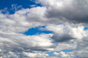 Blue sky background with white clouds