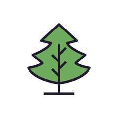 Tree  Icon Line Vector .