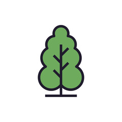 Tree  Icon Line Vector .