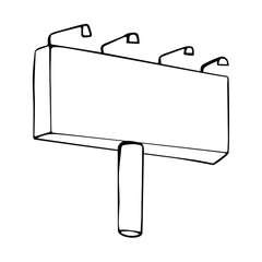 Obraz premium Blank billboard. Hand drawn sketch