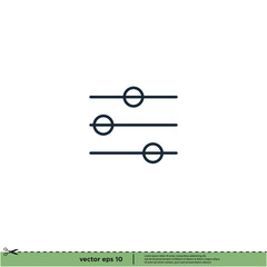 audio equalizer icon vector illustration logo template