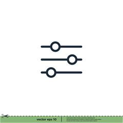 audio equalizer icon vector illustration logo template