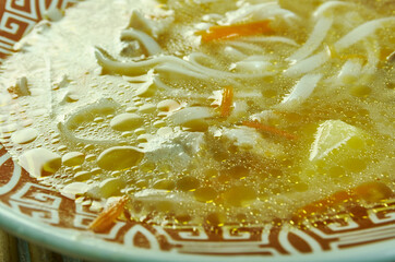 Shredded pork with Salted Vegetables Noodle Soup