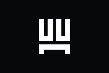 WH logo letter design on luxury background. HW logo monogram initials letter concept. WH icon logo design. HW elegant and Professional letter icon design on black background. W H HW WH