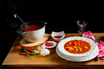 Delicious Hungarian-style goulash soup