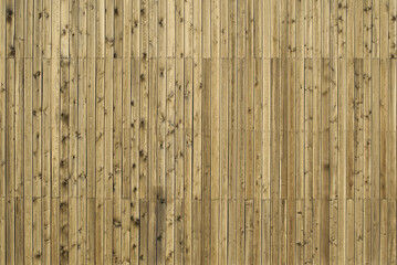old wood wall texture with nails. abstract background of old wooden panels. vertical impregnated wooden planks.