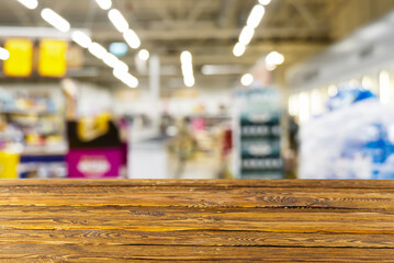 blurred background. store blur abstract background with bokeh. Grocery supermarket blurred background with bokeh. shopping mall background