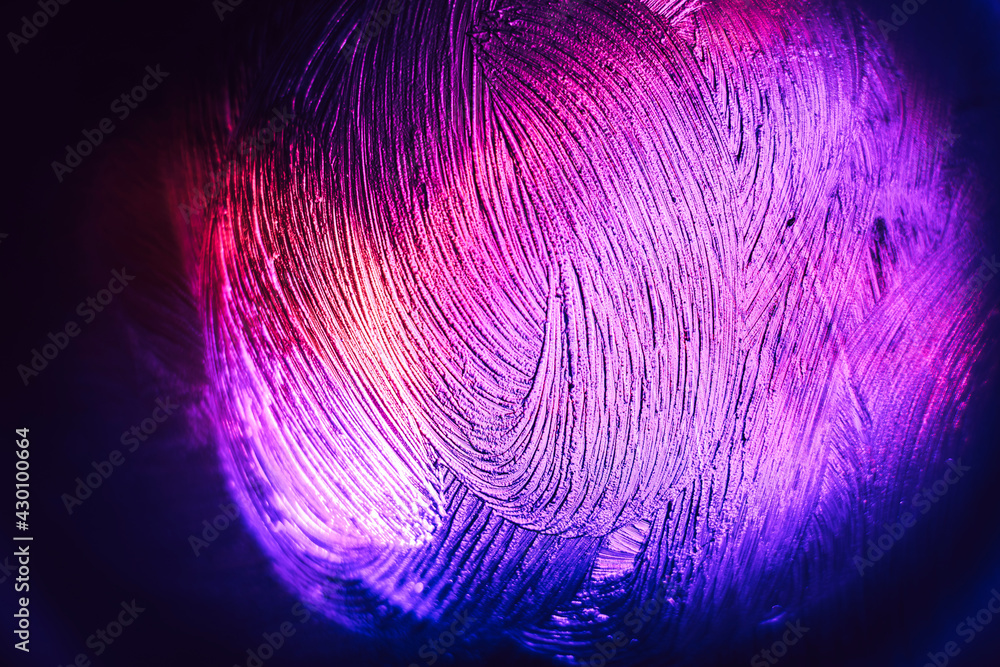 Poster Beautiful abstract surreal texture on a light pastel dark magic. Background pattern for design. Macro photography view..