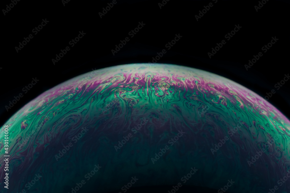 Fototapete Soap Bubble Ball abstract background texture semicircle.  Beautiful background pattern texture for designModel of Space or planets universe cosmic.