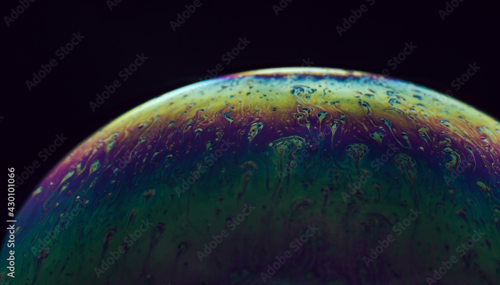 Fototapete Soap Bubble Ball abstract background texture semicircle.  Beautiful background pattern texture for designModel of Space or planets universe cosmic.