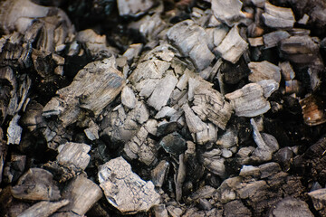 Textured shot of gray coal