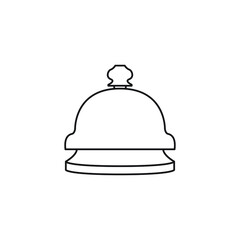 Bellhop bell line icon vector