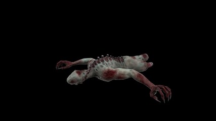 Necromorph human mutant 3 3D Render