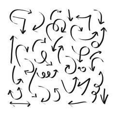 doodle arrow icon simple design element