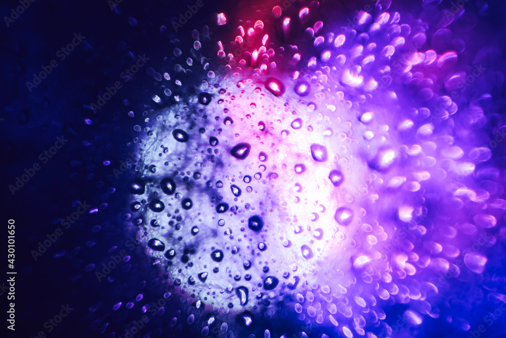 Aufkleber beautiful multi colored abstract bokeh optical light bokeh on a dark background..