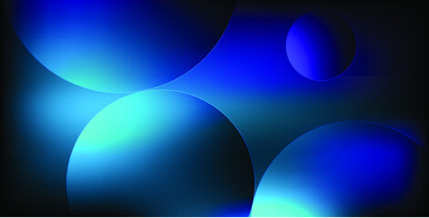 blue round shapes abstract background
