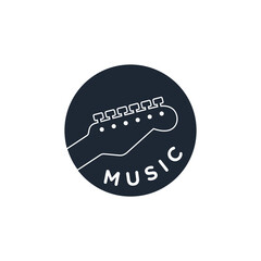 guitar icon music symbol logo template