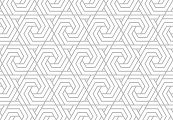 Abstract geometric pattern with stripes, lines. Seamless vector background. White and gray ornament. Simple lattice graphic design.