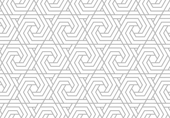 Abstract geometric pattern with stripes, lines. Seamless vector background. White and gray ornament. Simple lattice graphic design.