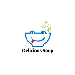 Deliciuous soup logo vector concept, icon, element, and template for company