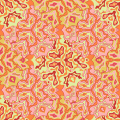 Abstract tileable floral seamless pattern design.