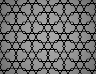 The geometric pattern with lines. Seamless vector background. Black and gray texture. Graphic modern pattern. Simple lattice graphic design