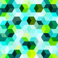 Hexagon grid seamless vector background.