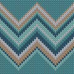 Natural zig zal lines knitted texture geometric - obrazy, fototapety, plakaty