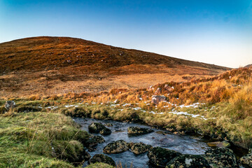 Winter sunset at the Glenveagh National Park in County Donegal - Ireland