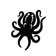cartoon octopus Isolated on white background