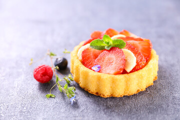fruit tart with berries fruits