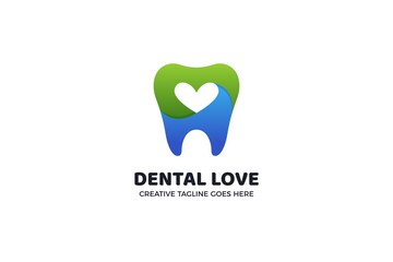 Dental Love Logo Template