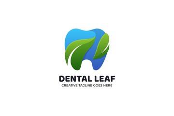 Obraz premium Dental Leaf Logo Template