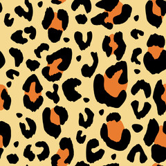 Fototapeta na wymiar seamless tricolor pattern imitates the skin of a leopard, cheetah, or feline predator. it can be used as an abstract background on an animal theme. stock vector illustration. EPS 10.