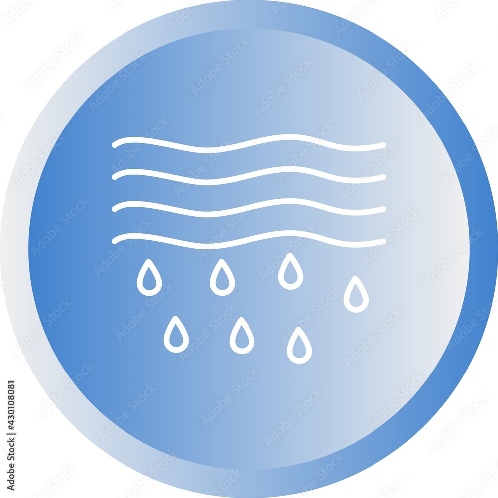 Wall mural unique water vector line icon