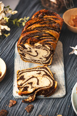 Poppy seeds swirl bread