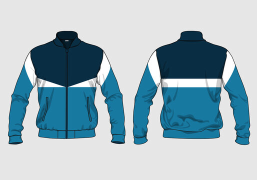 retro vintage windbreaker hoodie jacket template