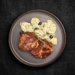 Juicy grilled pork chop