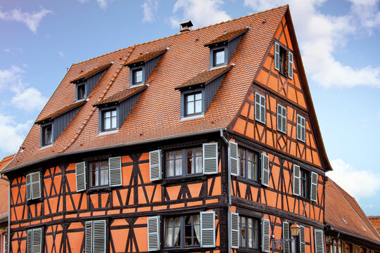Molsheim. Maisons &agrave; colombages, Alsace. Bas-Rhin. Grand Est	