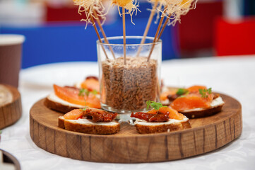 Tasty appetizers on the table