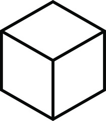 3d cube vector icon black