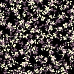Seamless and beautiful leaf illustration pattern,