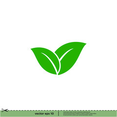 Fototapeta premium leaf icon vector illustration simple design element