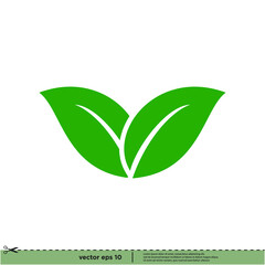 leaf icon vector illustration simple design element