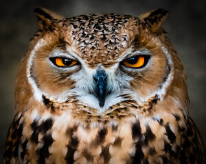 Pharaoh Eagle Owl Close Up