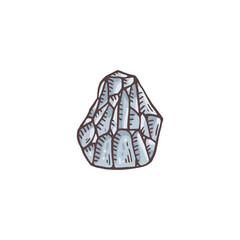Sharpened stone prehistoric man tool, sketch vector illustration isolated.