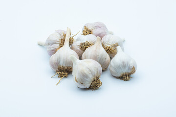 garlic isolated on white background