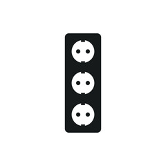 electric socket icon vector illustration simple design element